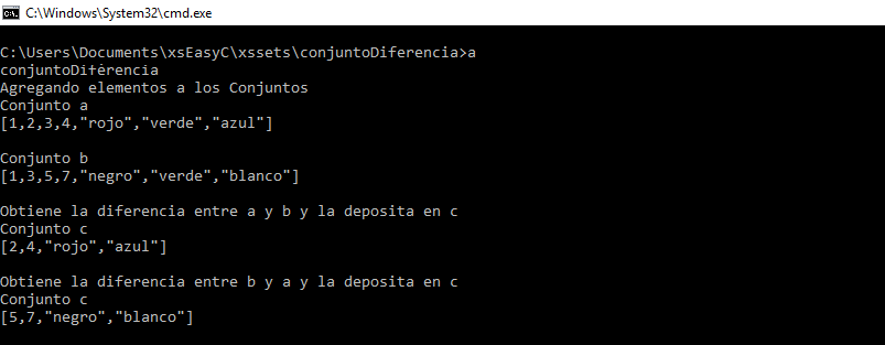 conjunto Diferencia