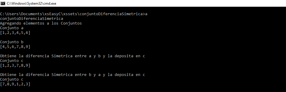 conjunto Diferencia Simetrica