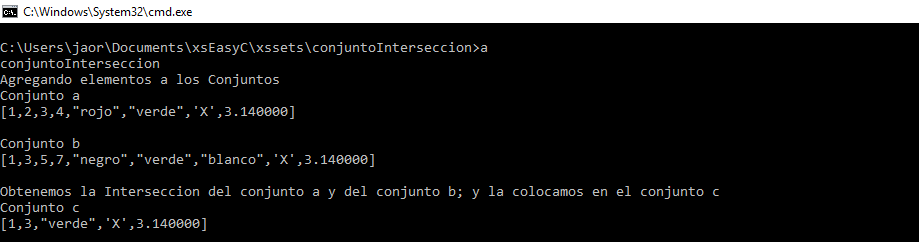 conjunto Interseccion