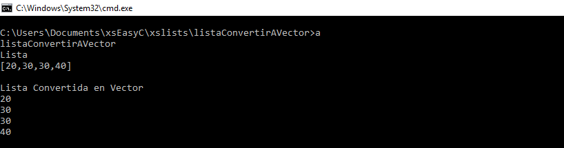 lista Convertir A Vector