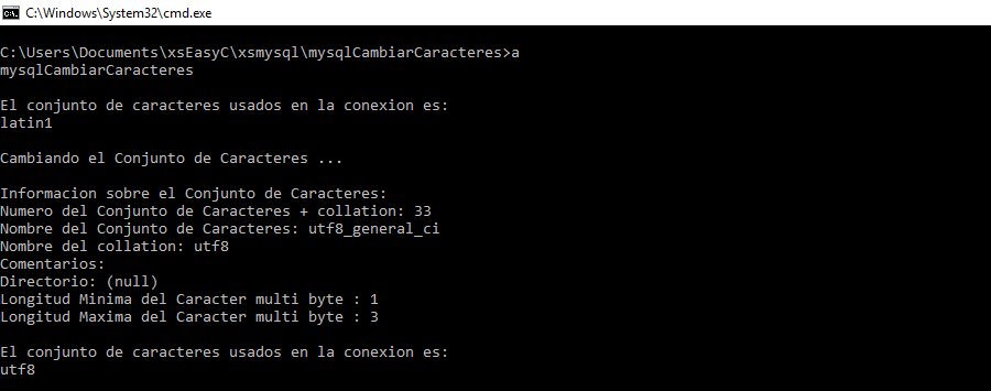 mysqlCambiarCaracteres